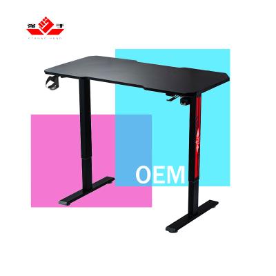 China Cool Black Adjustable Height Adjustable Office Desk Carbon Fiber (Height) Computer Desk for sale