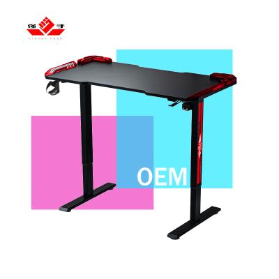 China Custom (Height) Adjustable Height Adjustable Desk Frame Steel Metal E-sports Racing Lifting Computer Desk for sale