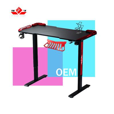 China (Size) Wholesale Custom Professional E-sports Adjustable Electric Standing Desk Racing Lifting Desk for sale