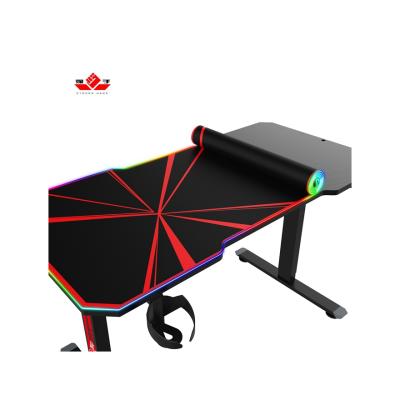 China Other E-sports Racing Computer Desk With Mouse Pad Height Adjustable Carbon Fiber Gaming Desk for sale