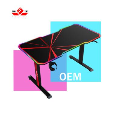 China Sit Stand Desk Custom Cool Adjustable Modern PC Gaming Desk Position Esports Lifting (Height) Desk for sale