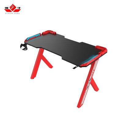 China Other carbon fiber single gamer desk custom factory wholesale led gaming desk for sale