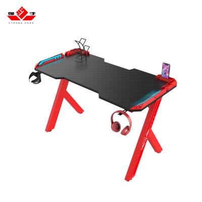 China Other R Shaped With Led Gamer Red Pleasant Office Factory Cool Custom Cool Desks for sale