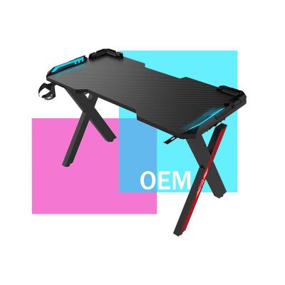 China Other Ergonomic X-shape RGB Gaming PC Computer Desks Gaming Table Esports Gaming Desk for sale