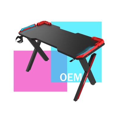 China Factory made r2s gaming desk expandable gaming desk in black china gamer desk good x nice 1.0m for sale