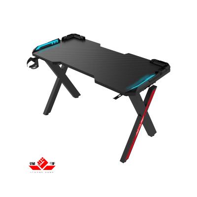 China Others Black Cool Gamer Desk Led Gaming Desk Lights Custom Computer Desks for sale