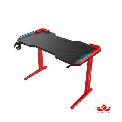 China Other Carbon Fiber Desktop E-sports With RGB Led Lights String Cool Desktop Custom Computer Desk for sale