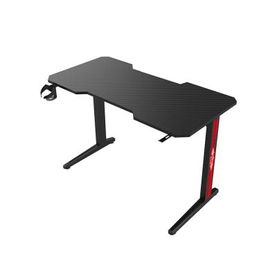 China Other Black Carbon Fiber Gaming Computer Desk Metal Steel Frame Gaming Desk for sale