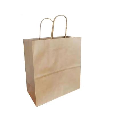 China Custom Materials Logo Printing Craft Paper Gift Bag Custom Recycled Brown Kraft Paper Tote Bag for sale