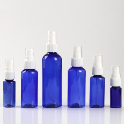 China Cosmetic Free Samples in Amber Blue Stock Round Clear PET Alcohol Spray Plastic Perfume Bottle with Mist Spray for Perfume for sale