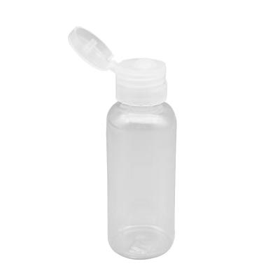 China 60ml 120ml Cosmetic Luxury High Quality Clear PET Plastic Bottle With Plastic Flip Top For Hand Sanitizer Gel for sale