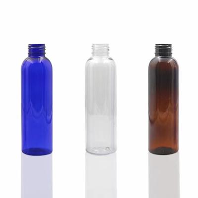 China 150ml 100ml Cosmetic In Stock Amber Pet Plastic Hand Sanitizer Luxury Clear Blue Bottle With Sprayer Pump For Shampoo for sale