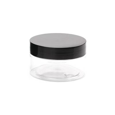 China Factory Custom Logo 30ml 40ml 50ml 60ml 80ml 100ml Cosmetic PET Plastic Cosmetic Jar For Face Cream With Plastic Lid for sale