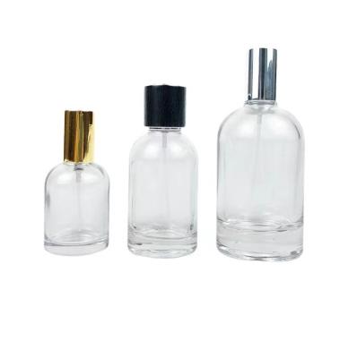 China High Quality Perfume Bottle Cosmetic 50ml 100ml 30ml Perfume Glass Empty Round Bottles With Spray for sale