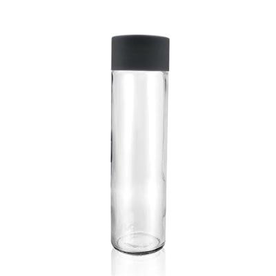 China Wholesale Clear Glass Beverage Food Grade Voss Style Water Bottle With Plastic Screw Top For Juice for sale