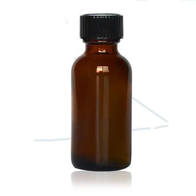 China Wholesale Round Shape Chemical 30ml 60ml 120ml 240ml 500ml Amber Clear Glass Boston Bottle With Plastic Cap For Chemical for sale