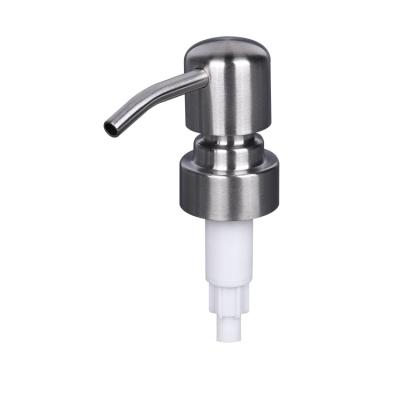 China Non Spill High Quality Cheap Custom Metal Silver Shampoo Oil Pump Stainless Steel Lotion Pump For Hotel for sale