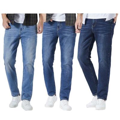 China 2021 New Style Breathable Black Blue Male Boyfriend Celana Wide Leg Jeans Pants For Men Stylish for sale