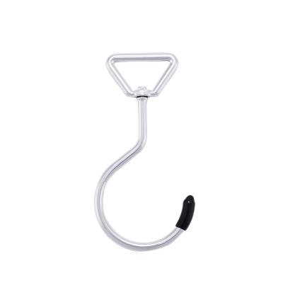 China Factory Price Zinc Alloy Garment Hook Customized Size Standard Shiny Nickel Hook for sale