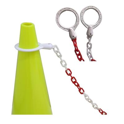 China 2meters length 2meters plastic road cone plastic collar barricade parkpoller mit kette for sale