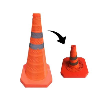 China ABS Height 700mm Traffic Safety Cones Retractable Conos Retractil for sale