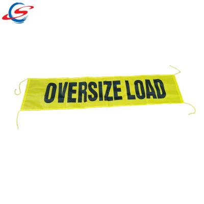 China Oversized Hanging Truck Safety Mesh Warning Flag Load Banner for sale