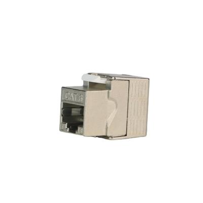 China UTP Zinc Alloy Cat6 Network Keystone Jack RJ45 Modular Jack 180 Degree Tool Free for sale