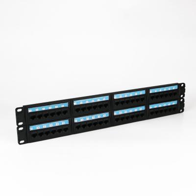 China Cat.6 UTP Network Cabling System Patch Panel 48 Port rj45 2u Demountable Module 19 Inch for sale