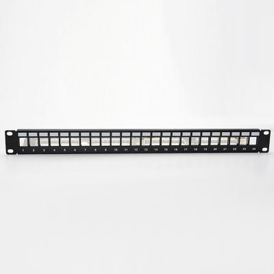 China High Quality Blank Network Cabling System FTP Patch Panel 24 Port With Cable Management for sale