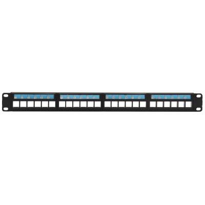 China Blank Port Network Cabling System UTP Patch Panel 24 Module Nordenamp 1u 19 Inch for sale