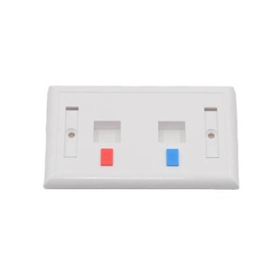 China Network Cabling System Network Cabling USA Cat6 Wall Faceplate RJ45 Keystone 120 Type - 2 Port Faceplate for sale