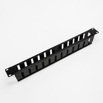 China Horizontal Network Cabling System 2U Cable Management Metal 12 Slot for sale