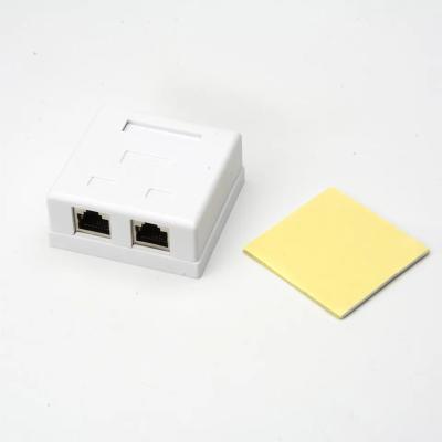 China Cat6 networking ftp 2 port information box cat6 wall mount box keystone RJ45 socket for sale