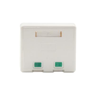 China Networking RJ45 Cat5e Outdoor Mount Box White / Left Keystone Box Cat6 / Cat6a 2 Dual Rack for sale