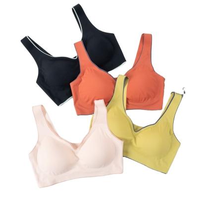 China 2022 New Women's Underwear Wholesale Wireless Women's Latex Comfort Vest Seamless Bra QUICK DRY for sale