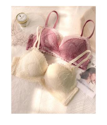 China Sexy Lace One Piece Bra And Embroid Briefs Fashion Sexy Lingerie Set Women Bra Set Underware for sale