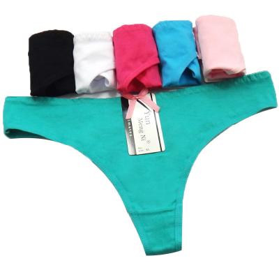 China Breathable Maiden Cotton Wearing Panties For Women Sexy Thong 2019 for sale