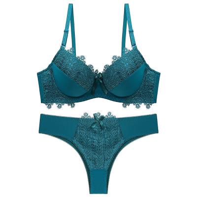 China Breathable Hot Customized Sexy Factory Bra And Panty Flower Fashion Underwear Women Bra Set for sale