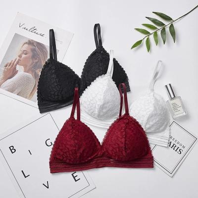 China High Quality Bralette New Style Woman Underwear Crop Tank Top Lace Encaj Breathable Wireless Women Sexy Bra for sale