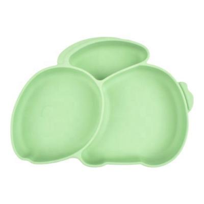 China Food Grade Reusable Cute Silicone Design Baby Feeding Tableware Silicone Non Slip Suction BPA Free Baby Food Dinner Dish for sale