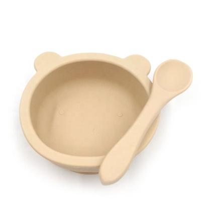 China Sustainable Sustainable Reusable Soft Bear Soft Silicone Spoon Cute Baby Bowl for sale