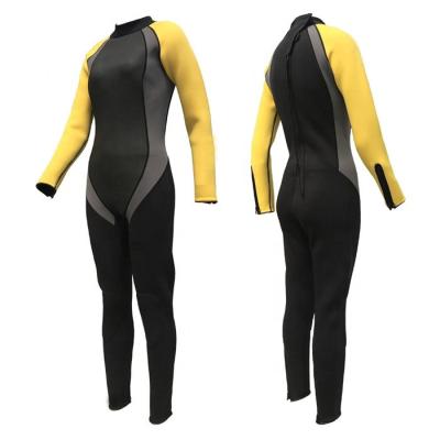 China Woman Customized Women's 3MM SCR Full Sleeve Back Zipper Surfing Wetsuits Snorkeling Neoprene Wetsuits Wetsuits for sale