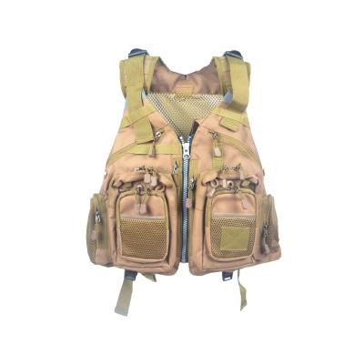 China Good Quality Outdoor Polyester Oxford Multiple Pockets Tactical Angler Fishing Vest Float Vest for sale