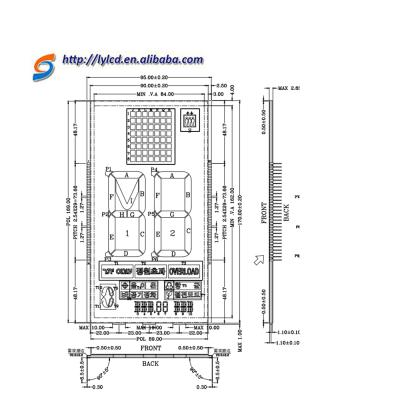 China Custom Segment LCD Panel For Elevator Display Customized for sale