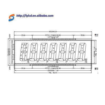 China Custom Segment Fuel Dispenser TN HTN LCD Serial Display Panel Customized for sale