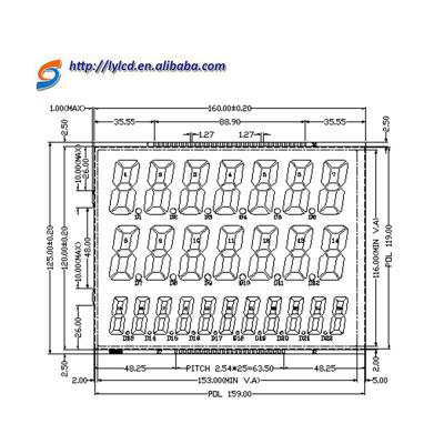 China Custom 886 776 Fuel Dispenser Station LCD Display Screen With BL PCB Customized for sale