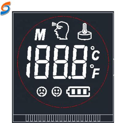 China 2020 Customized Temperature Sensor Thermometer LCD Digital Infrared Display Standard Segment Dimension for sale