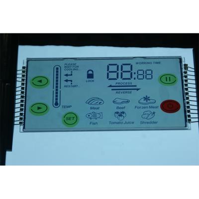 China HTN Positive 7 Segment LCD Display With Two Color Screen Touch Controlled Printing Screen For Refrigerator Customized for sale