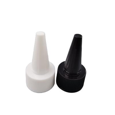 China Non Spill Disc Ningbo 18mm Plastic Top Cap Lids Plastic Screw Caps For Oil Glue Bottle for sale