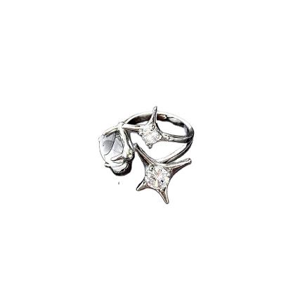 China Fashion New Fashion Jewelry Alloy Diamond Adjustable Star Women s Rings Party Gift Mens Couples Rings for sale